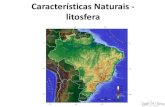 Características Naturais - litosfera · litosfera •O Brasil encontra-se no centro da placa tectônica sul-americana, por esse motivo não sofre com incidentes tectônicos como