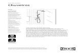 Chuveiros - IKEA...de mão 90 mm, distância do centro de ligação 150 mm. Com função termostática e tecnologia antiqueimadura. Cromado 203.425.35 189€ As torneiras misturadoras