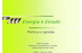 Energia e Estado - WordPress.com · 2010. 2. 3. · Energia e Estado PolPolíííítica e gestãotica e gestão Ildo LuIldo Luí ííís Sauers Sauer Instituto de EletrotInstituto