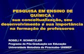 ROSELI P. SCHNETZLER Universidade Metodista de Piracicaba- … · 2021. 2. 9. · CONCEPÇÃO DE PEQ Nós, da área de EdQ, nos envolvemos com interações entre pessoas (alunos e