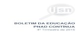 BOLETIM DA EDUCAÇÃO - PNAD Contínua Trimestral...2016/05/18  · BOLETIM DA EDUCAÇÃO – PNAD CONTÍNUA – 16/03/2016 6 Gráfico 7 – Atraso no ensino médio. Brasil, Sudeste