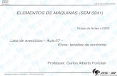 ELEMENTOS DE MÁQUINAS (SEM 0241) · 2020. 5. 14. · Elementos de Máquina (SEM 0241) –FORTULAN CA (2020) São Carlos LISTA DE EXERCÍCIOS M t =0,2.P.d P=320x0,12/0,2.0,014=13.700N