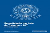Consolidação das Leis do Trabalho – CLTdiamantina.mg.gov.br/wp-content/uploads/2019/05/CLT... · 2019. 5. 30. · Consolidação das leis do trabalho – CLT e normas correlatas.