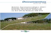 Boletim Agrometeorológico 2007: Estação Agroclimatológica ...ainfo.cnptia.embrapa.br/digital/bitstream/item/47164/1/...Apresentação Neste Boletim, são apresentados os dados