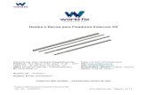 Hastes e Barras para Fixadores Externos SS · 2017. 8. 25. · São fabricadas em aço inoxidável (ABNT NBR ISO 5601:2011), variando na presença de rosca e/ou dimensões, possibilitando
