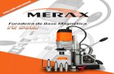 MERA-X Furadeira de Base Magnética MERAX FE-50M...Furadeira reversível de base magnética FE50 V - W, 6 capacidade de perfuração de 2,5 até 50 mm de diâmetro e profundidade de