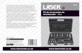 Kit de ferramentas do amortecedor - 24pc - Laser Tools...Rebite sextavado ou trépano combinado com cabo em T deslizante Chave com roquete Aviso: utilize sempre um compressor de molas