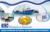 Noviembre 2013...Tercera empresa en participación del procesamiento de harina y aceite de pescado en términos de volumen,| Empresa 1era temporada 2013 1 22.71% 2 15.24% 3 …