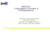 INE5317 Linguagens Formais e Compiladores - UFSCricardo.silveira/INE5317/Laminas/INE... · 2006. 9. 13. · 09/13/06 Prof. Ricardo Silveira 3/21 Plano de Ensino OBJETIVOS ESPECÍFICOS: