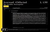 Jor nal Of icial L 159 - blogs.sl.pt · Edição em língua portuguesa Índice P T Jor nal Of icial ... n.o 1388/2013 do Conselho, de 17 de dezembro de 2013, relativo à abertura