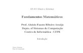 Introdução - UFPE · 2011. 3. 11. · Sinais e Sistemas Eng. da Computação Fundamentos Matemáticos Prof. Aluizio Fausto Ribeiro Ara újo Depto. of Sistemas de Computação Centro
