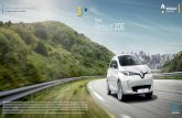 Novo Renault ZOE · Autonomia (ciclo real) De até 300 km* PERFORMANCE Velocidade máxima 135 km/h Coeficiente aerodinâmico SCx 0,75 Aceleração 0-100 km/h 13,2 s Direção Elétrica,