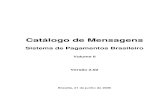 Catálogo de Mensagens · 2007. 10. 11. · Catálogo de Mensagens TES - Tesouro Nacional Sistema de Pagamentos Brasileiro Página 5/58 Evento BMA0002 - BMA informa Operação realizada