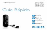 Philips leitor áudio SA2615 SA2616 SA2620 SA2621 SA2625 … · 2008. 6. 18. · 14 A p Plugues do fone de ouvido B MIC Microfone C - VOLUME + Aumenta/diminui o volume (segure para
