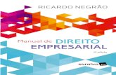 Manual de direito empresarial · 2020. 5. 18. · ISBN 9788553606603 Negrão, Ricardo Manual de direito empresarial / Ricardo Negrão. – 9. ed. – São Paulo : Saraiva Educação,
