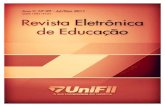 REVISTA ELETRÔNICA DE EDUCAÇÃO - UniFil...A Revista Eletrônica de Educação é uma publicação semestral da UniFil, que tem por finalidade, divulgar artigos científicos, estimular
