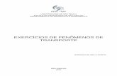 EXERCÍCIOS DE FENÔMENOS DE TRANSPORTE