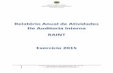 Relatório Anual de Atividades De Auditoria Interna RAINT ...