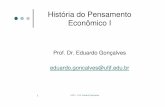 História do Pensamento Econômico I