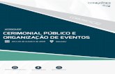 WORKSHOP CERIMONIAL PÚBLICO E ORGANIZAÇÃO DE EVENTOS