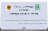 LGN 0321 Ecologia Evolutiva Humana