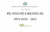 LEI Nº 3283/2017 PLANO PLURIANUAL