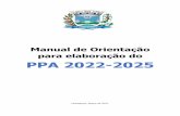 Manual de Orientação para elaboração do PPA 2022-2025