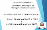Audiência Pública de Elaboração Plano Plurianual 2022 a ...