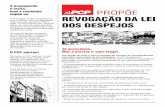 Folheto «PCP propôe revogação da Lei dos Despejos»