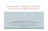 Procedência e Integração de Dados do Orçamento Público ...