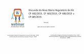 Discussão do Novo Marco Regulatório de IFA CP 682/2019, CP ...