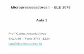 Microprocessadores I - ELE 1078 Aula 1 - Unesp