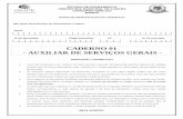 CADERNO 01 - AUXILIAR DE SERVIÇOS GERAIS