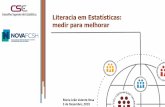 Literacia em Estatísticas: medir para melhorar