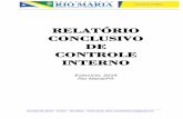RELATÓRIO CONCLUSIVO DE CONTROLE INTERNO