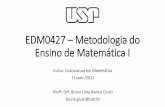 EDM0427 Metodologia do Ensino de Matemática I