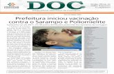 Prefeitura iniciou vacinação contra o Sarampo e Poliomielite