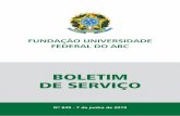 BOLETIM DE SERVIÇO - UFABC