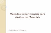 Métodos Experimentais na Engenharia de Materiais