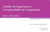 Análise de Algoritmos e Complexidade da Computação