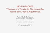 MC918/MO829 Tópicos em Teoria da Computação Teoria dos ...