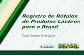 Registro de Rótulos de Produtos Lácteos para o Brasil