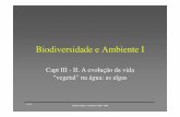 Biodiversidade e Ambiente I
