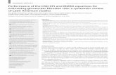 Performance of the CKD-EPI and MDRD equations for ...