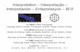 Interpretation – Interpretação Interpretación ...