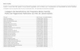 Listagem de Beneficiários do Programa Bolsa Família Folha ...
