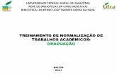 TREINAMENTO DE NORMALIZAÇÃO DE TRABALHOS …