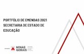 PORTFÓLIO DE EMENDAS 2021 SECRETARIA DE ESTADO DE …