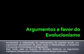 Argumentos a favor do Evolucionismo