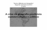 Teoria e Método em Geografia I Segundo semestre de 2012 …